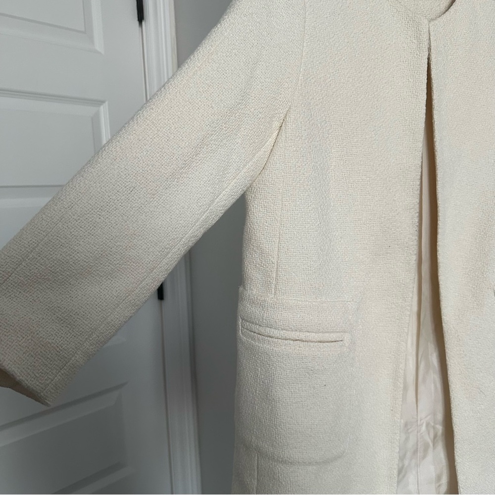 Zara Cream Jacket Size Medium - Picture 2 of 7